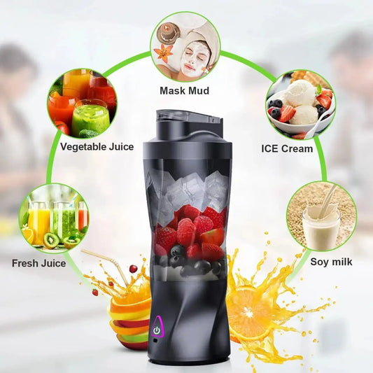 2025 new portable electric wireless juicer USB charging 700ml large-capacity large household juicer Fruit sctional 700ML Blender