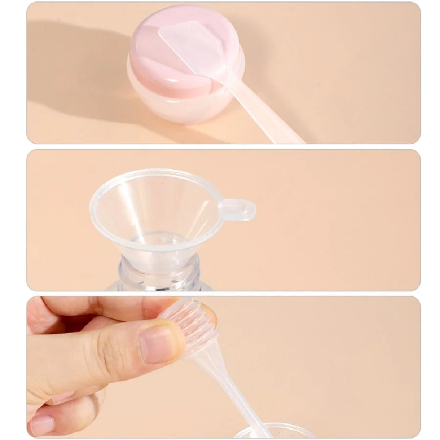 10 precision mini funnels for lab bottles, essential oils, perfumes, flavours, sand painting and powders