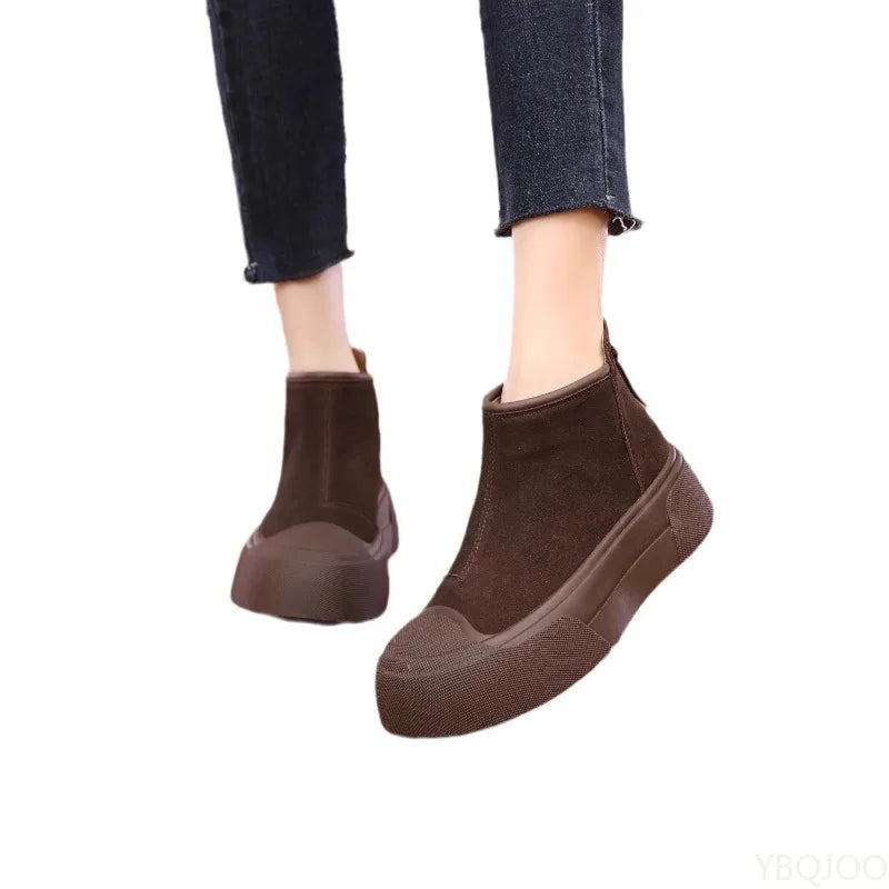 Women's  casual comfortable snow boots winter velvet cotton minimalist short boots fashionable versatile warm women shoes