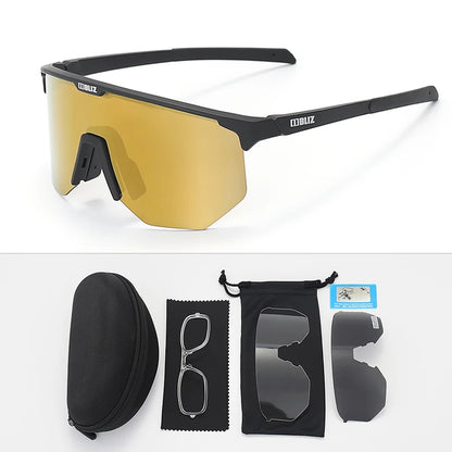 B BLIZ HERO Photochromic Cycling Glasses MTB Road Cycling Goggles Windproof UV Protection Sunglasses Polarized Sports Eyewear