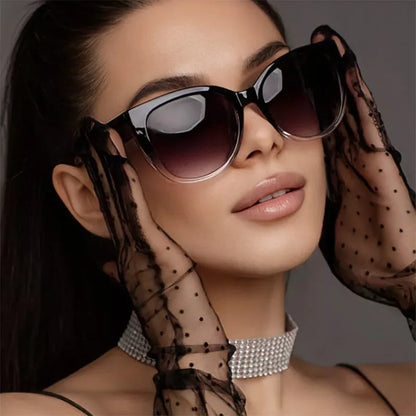 Fashion Cat Eye Sunglasses Women Gradient Color UV400 Designer Popular Shades