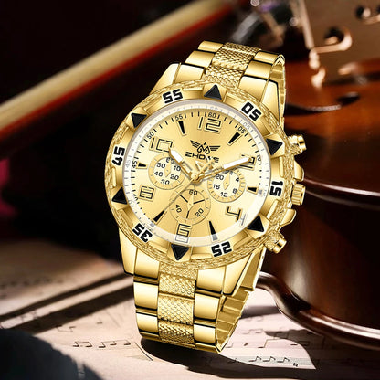 2PCS Men’s Watch Set Quartz Digital Scale Dial Fashion Trend Daily Wristwatches