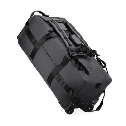 80L Rolling Duffle Bag with Wheels 31" Heavy-Duty Foldable Travel Duffel Bag Water-Resistant Wheeled Luggage with Shoulder Strap