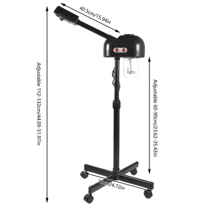 750ml Ozone Facial Steamer – Height Adjustable 360° Rotatable Beauty Spa Equipment