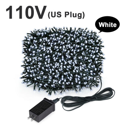 Christmas Decor Lights for Home Village 2024 24V LED String 20m 30m Fairy Garland for Chrismas Tree Country Yard Garden Wedding