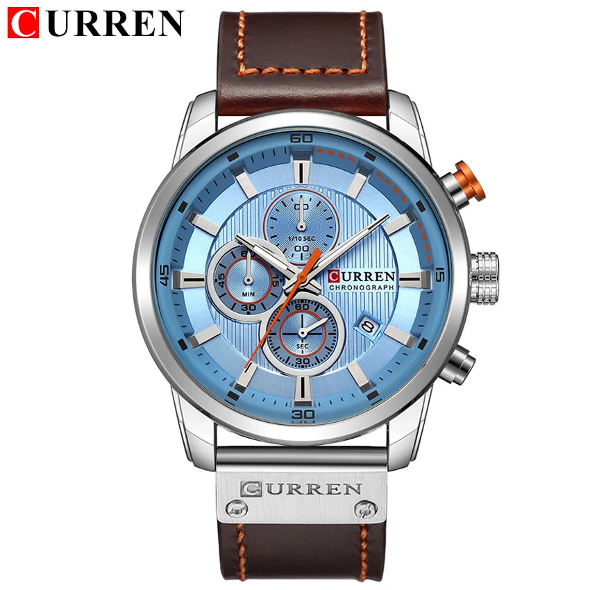 CURREN Luxury Men’s Quartz Watch Chronograph Sport Date Fashion Wristwatch 2025