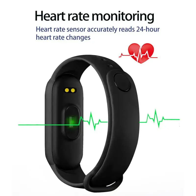 M6 Smart Watch for Men & Women Fitness Tracker Heart Rate Blood Pressure Monitor