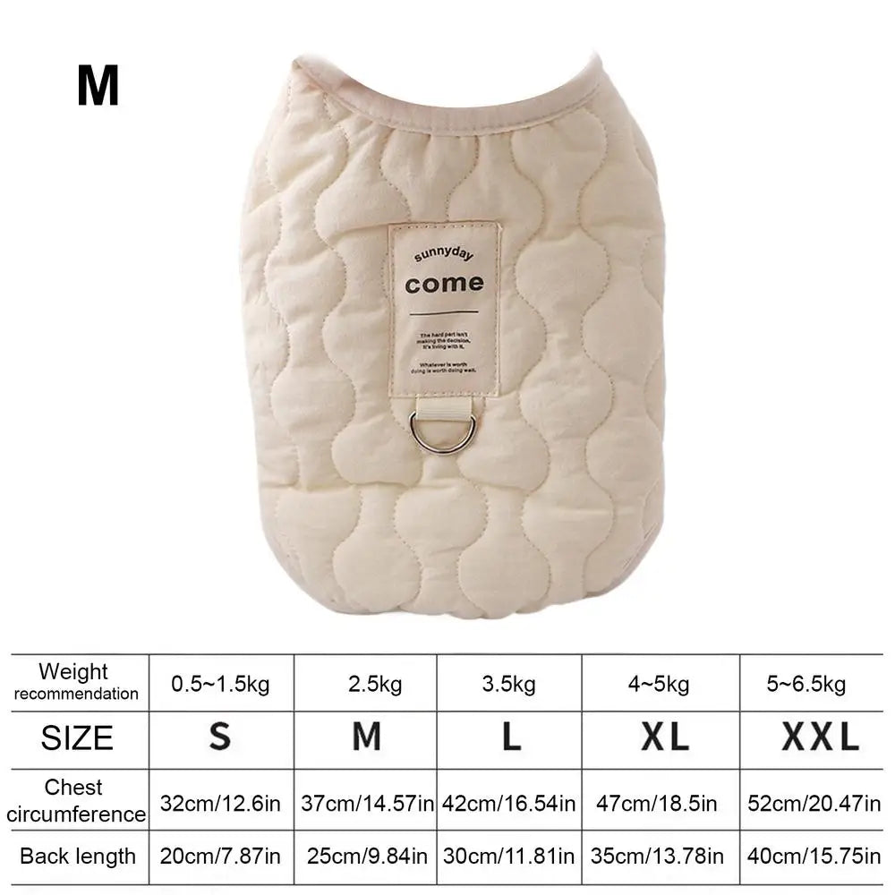 Winter Pet Coat Clothes for Cold Weather Clothing Warm Dog Clothes with Built in Harness Hole Pet Apparel Cozy Snow Vest