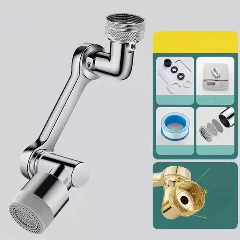 Metal Universal 1080° Rotation Faucet Sprayer Head For Kitchen Washbasin Extension Faucet Bubbler Sink Tap Splash Nozzle