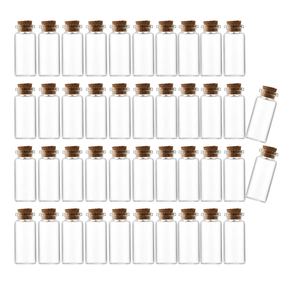 10/20/30ml Glass Bottles Cork Stoppers DIY Decoration Mini Glass Vials Cork Message Glass Bottle Vial Cork,Small Glass Bottles