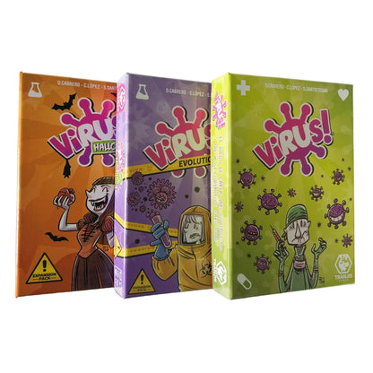 1 Box Virus Game Cards Fun Virus 1/2/3 Board Game Deck Spanish English French Edition Version For Party Playing Cards
