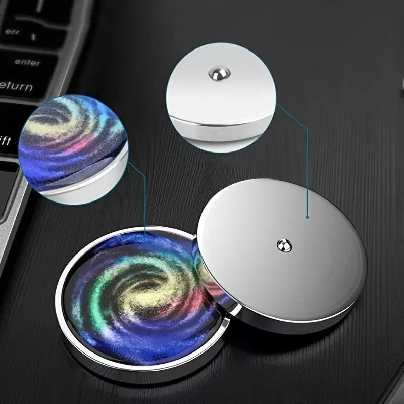 Stainles Steel Decompression Gyroscope Toy Stress resistant Metal Fingertip Rotating Galaxy Star Gyroscope Table Children's Gif