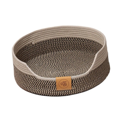 Rope Woven Cat Bed Basket Portable Lounge Bed Comfortable Rest Kitty Bed
