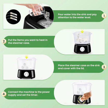 Hot Steam Towel Warmer Machine 202°F Fast Heating Spa Hairdresser Massage Use