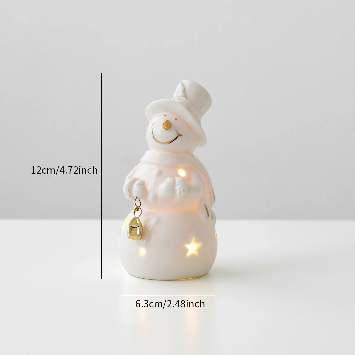 Christmas ceramic glowing Christmas tree snowman decorative ornaments Christmas home decoration Thanksgiving Christmas gift