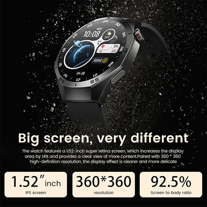 2025 Smart Watch Men AMOLED GPS Heart Rate Bluetooth Calls Waterproof Android iOS