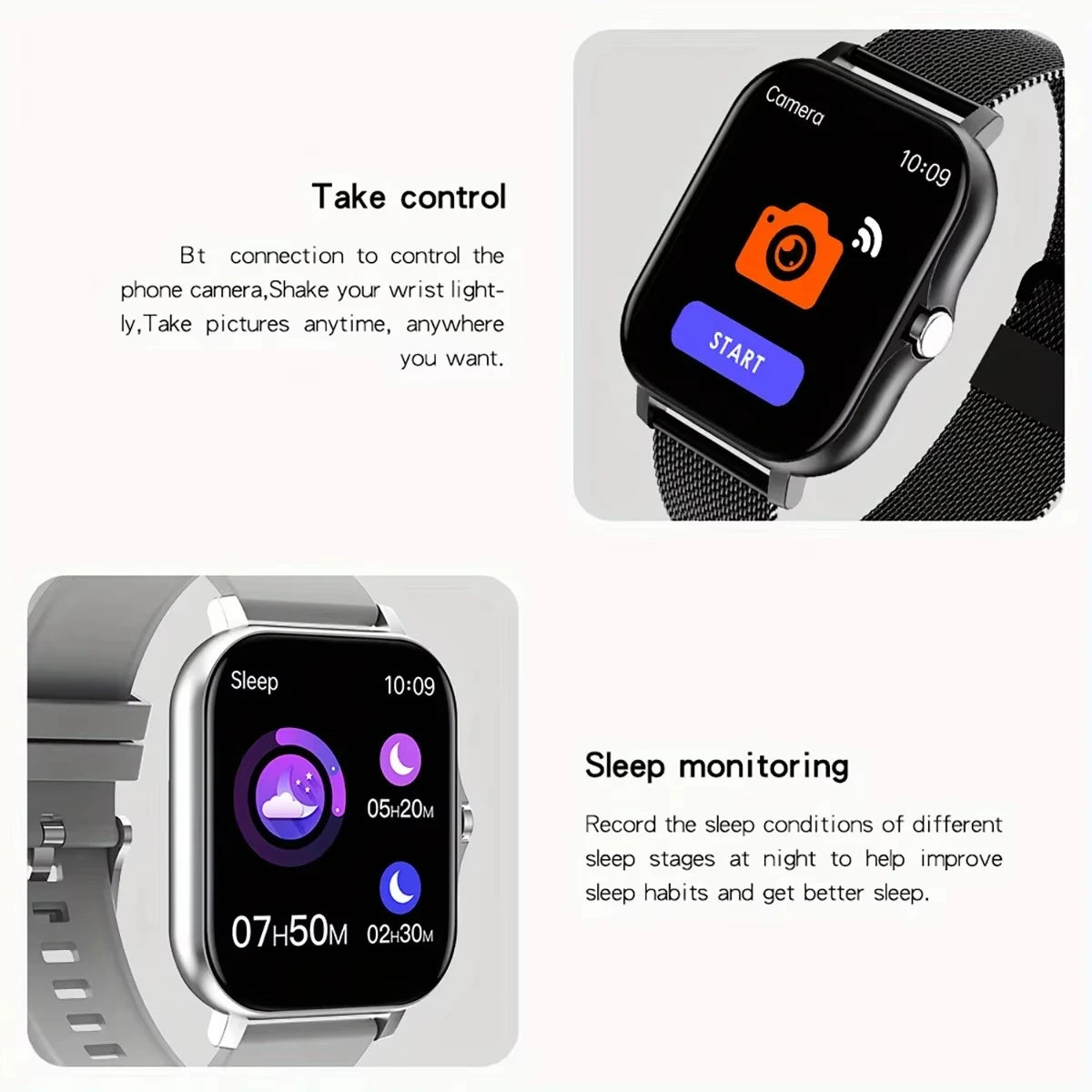 LAXASFIT 2025 Smartwatch Bluetooth Talk Full Touch Heart Rate Fitness Tracker