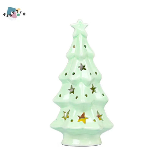 Crafts Ceramic Christmas Night Light Cute Handmade Atmosphere Light Reusable Artificial Christmas Snowman Statue Children
