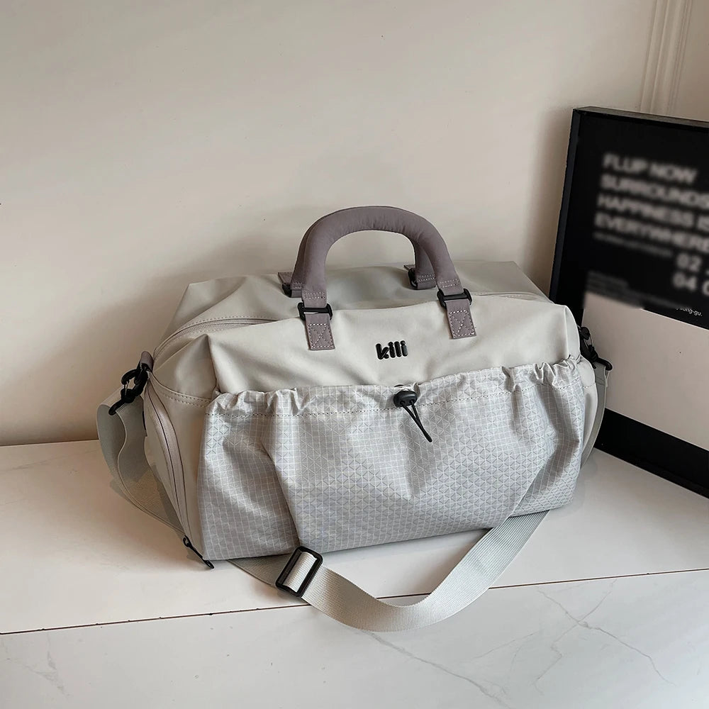 Large Capacity Travel Bag, Lightweight Short-Distance Boarding Bag, Dry and Wet Separation, Crossbody Fitness Bag, Luggage Bag