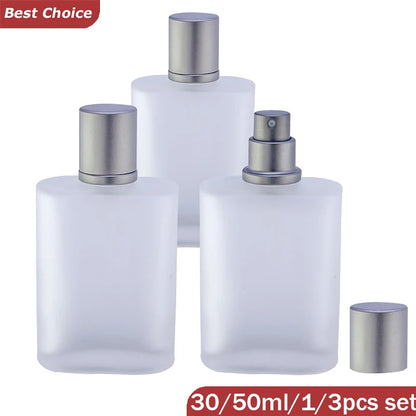 30/50ml Empty Frosted Glass Spray Bottles Perfume Atomizer Refillable Fine Mist Spray Empty Perfume Bottles