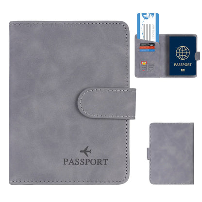 RFID Passport Holder Cover Wallet – Leather Travel Card Case for Men & Women