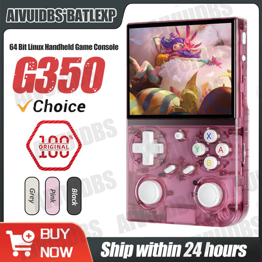 BATLEXP G350 Retro Handheld Game Console Linux 64-bit System 3.5" IPS Screen RK3326 Portable Pocket Video Player 64GB 4000 Games