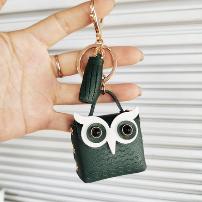 Mini Owl Coin Purse Keychain Bag – Small Pouch Backpack Decoration for Women Girls