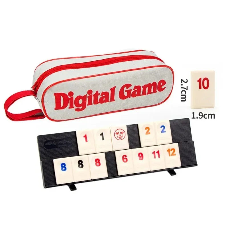 Fast Moving Rummy Tile Classic Board Game 2-4 People Israel Mahjong Digital Game Hotest Party Game Portable