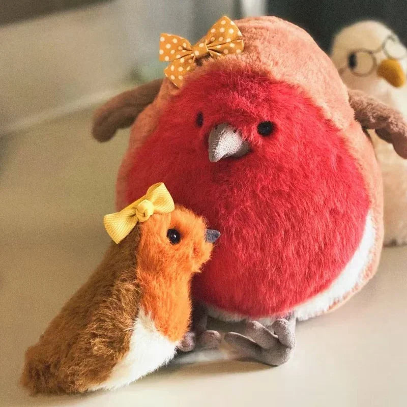 20cm Fat Robin Plushies Cartoon Stuffed Animal Plum Robin Doll Very Soft Cuddly Plush Bird Toy Cute Fluffy Birthday Gifts Girl