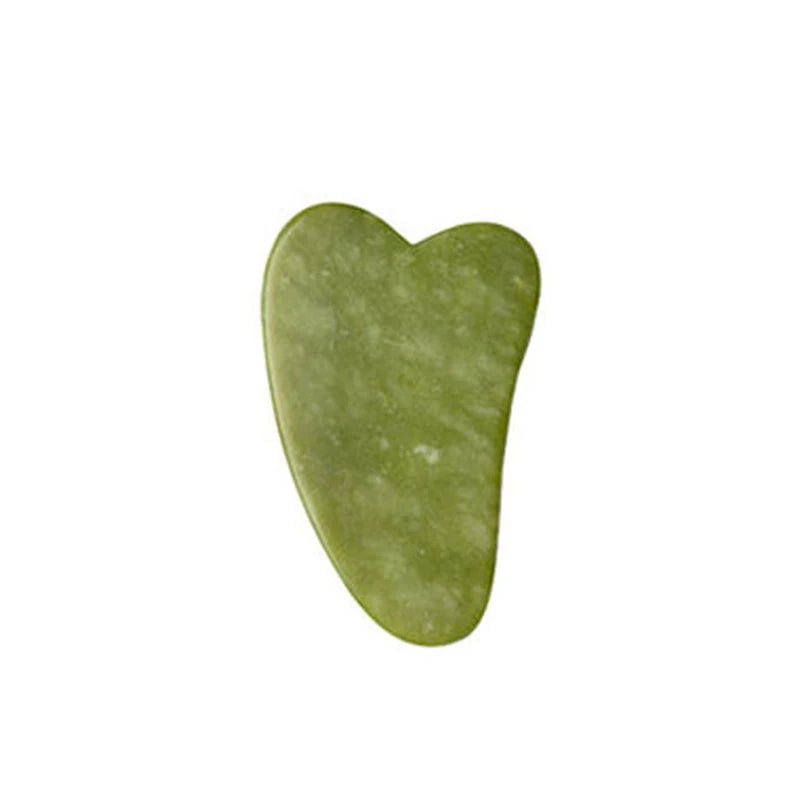 Natural Green Xiuyu Gua Sha Board Jade Stone Massager SPA Acupuncture Beauty Tool