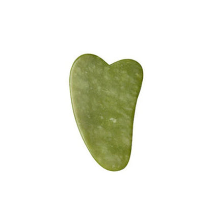 Natural Green Xiuyu Gua Sha Board Jade Stone Massager SPA Acupuncture Beauty Tool