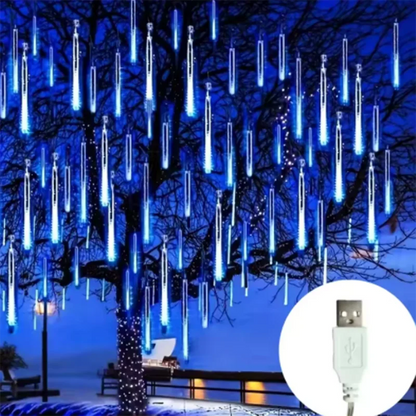 30/50cm Solar LED Meteor Shower Rain Lights Holiday String Lights Waterproof Garden Light Christmas Wedding Decoration