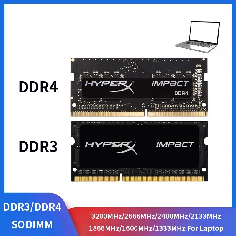 DDR4 RAM Laptop DDR3 Memoria DDR3L 16GB 8GB 4GB Notebook Memory 1333 1600 1866 2133 2400 2666 3200 MHz 1.2V 1.5V 1.35V
