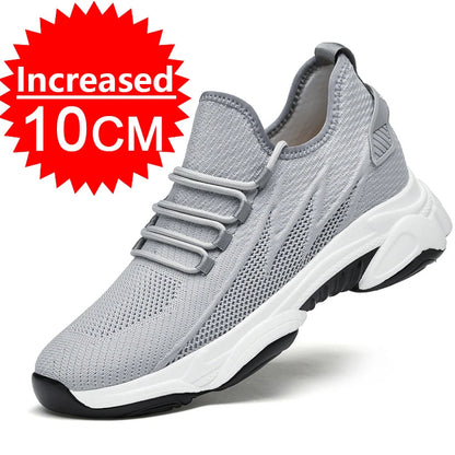 Sneakers Men Elevator Shoes Height Increase Shoes For Men Casual Insole 10cm 8cm 6cm Optional Heels Moccasins Taller Male Sports