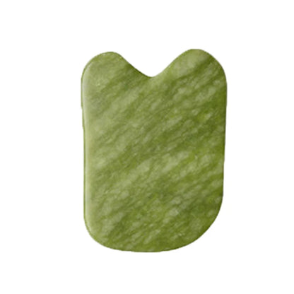 Natural Green Xiuyu Gua Sha Board Jade Stone Massager SPA Acupuncture Beauty Tool