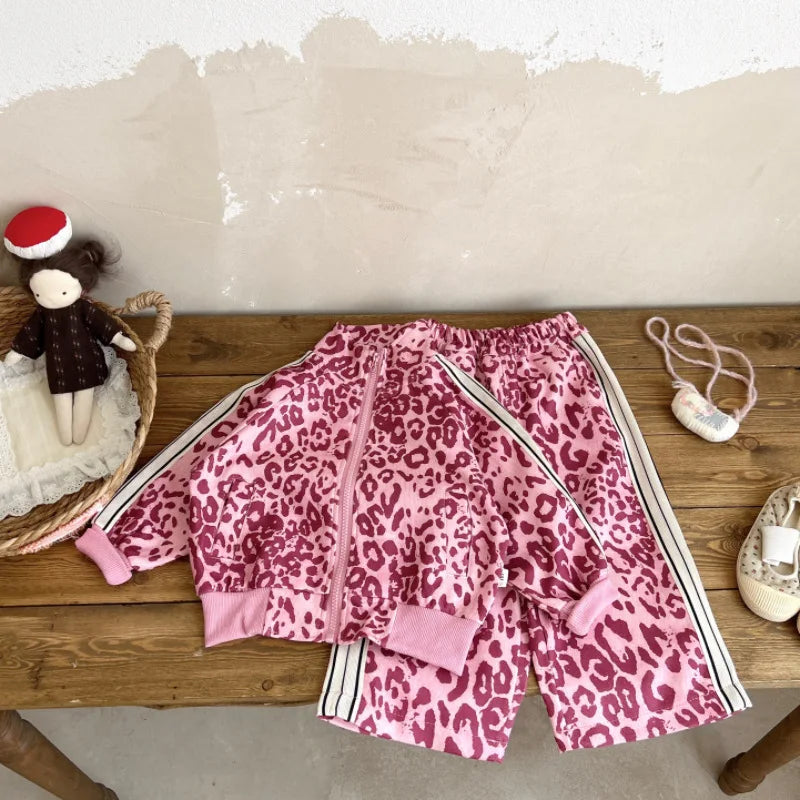 New Spring Autumn Baby Girls Clothes Set Children Jacket Pants 2Pcs/Sets Infant Clothing Toddler Sports Costume Kids Tracksuits