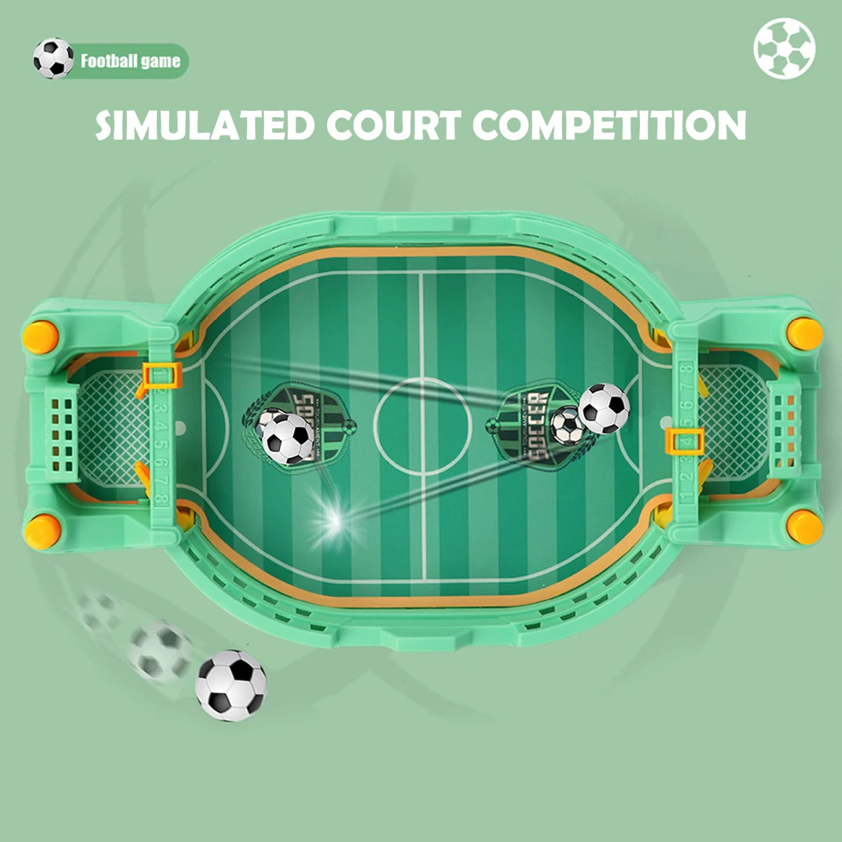 Football Table Mini Tabletop Interactive Game, Soccer Tabletops Competition Sports Games Desktop Catapult Toys for Family Game