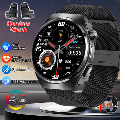 For Man Women New 2 in 1 Smart Watch With Earbuds Smartwatch TWS Bluetooth Earphone Heart Rate Blood Oxygen Monitor Sports Watch