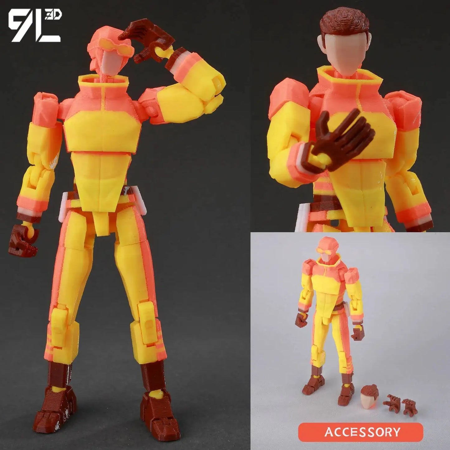 9L3D Lucky 13 Invincible Boy Conquer Omni Action Figure 3D Printed Anime Model Multi-Jointed Poseable Collectible Toy Gift Fan