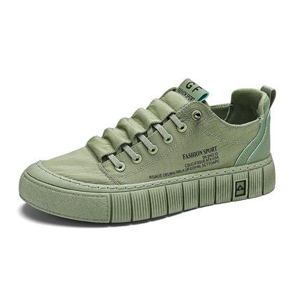 Green Men Casual Shoes Ice Silk Canvas Shoes for Men Walking Shoes Outdoor Sneakers Male Breathable Footwear Tenis Hombres