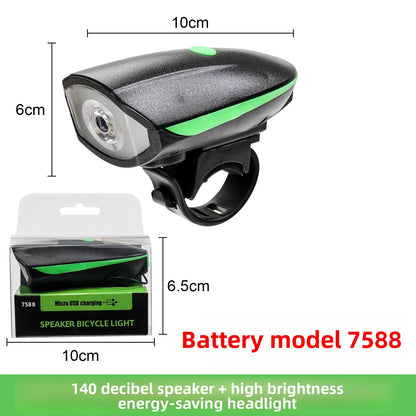 Bicycle Light Charging Night Riding Flashlight with Electric Horn Bicycle Accessories Cycling Equipment Headlights