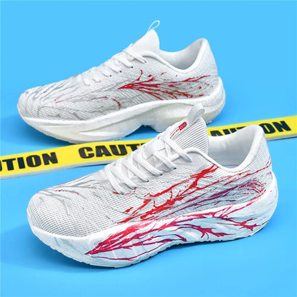 Men Sports Running Black Jogging Shoes Casual Sneakers Green Outdoor Breathable Mesh Women Light Shock-absorption White Tennis