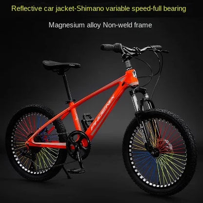 FJ magnesium alloy luminous Ximano variable speed shock-absorbing full bearing mountain bike for young adults 22 inch road bikes