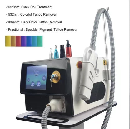 Nd Yag Laser Tattoo Removal Carbon Peeling Machine Portable Picosecond Laser Q Switched NdYag Pico Laser Tattoo Removal