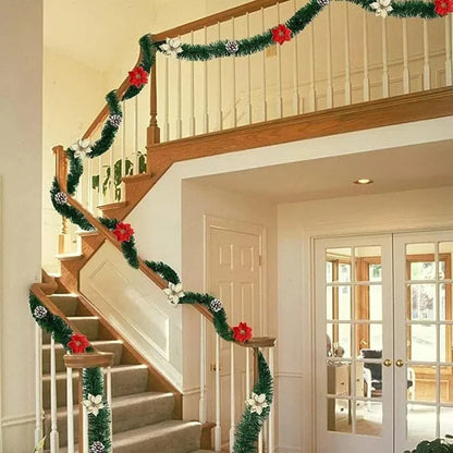 Christmas decorations Green Cane Ribbons Garland DIY Xmas Tree Ornaments Green Cane Ribbon Wreath Hanging Pendent Home Decor2024