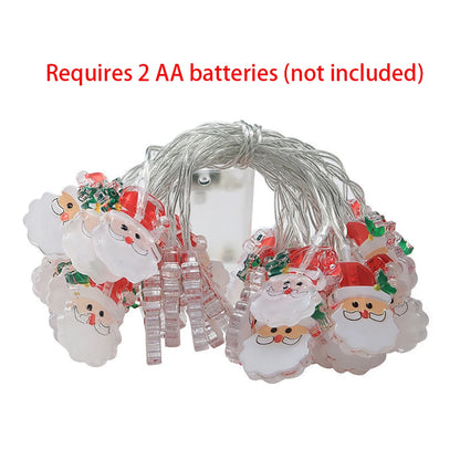 1.5M/3M Christmas LED Lights String,Santa Claus Snowman Hanging Lamp Fairy Light Garland,Christmas Home Decoration 2025