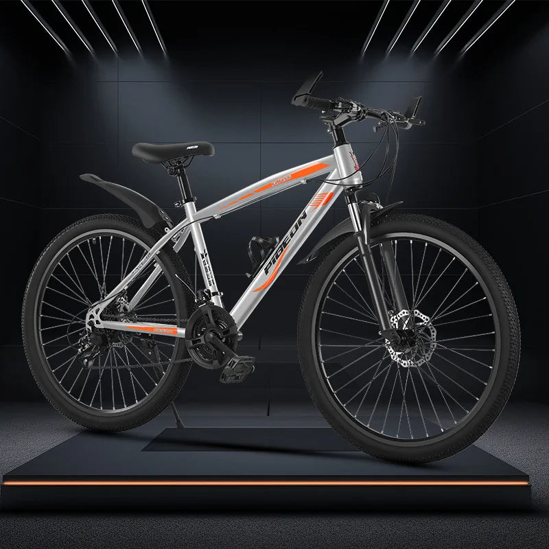 Cooya 24 Inch Variable Speed Bike With Lockable Front Fork 21/27 Speed Dual Disc Brake Student Bike High Carbon Steel Frame 2025