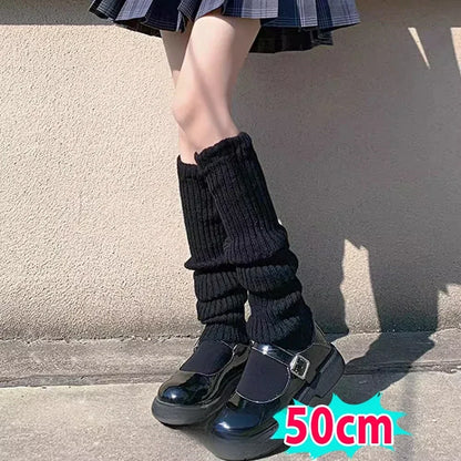Y2k Winter Leg Warmers Fluffy Knitted Arm Warmers Gothic Lolita Knit Long Socks Women Leg Warmer Stylish Stretchy Boots Cover
