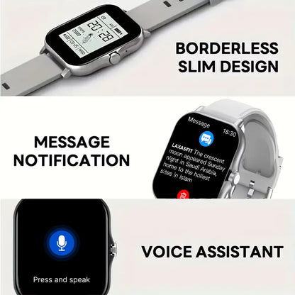 LAXASFIT 2025 Smartwatch Bluetooth Talk Full Touch Heart Rate Fitness Tracker