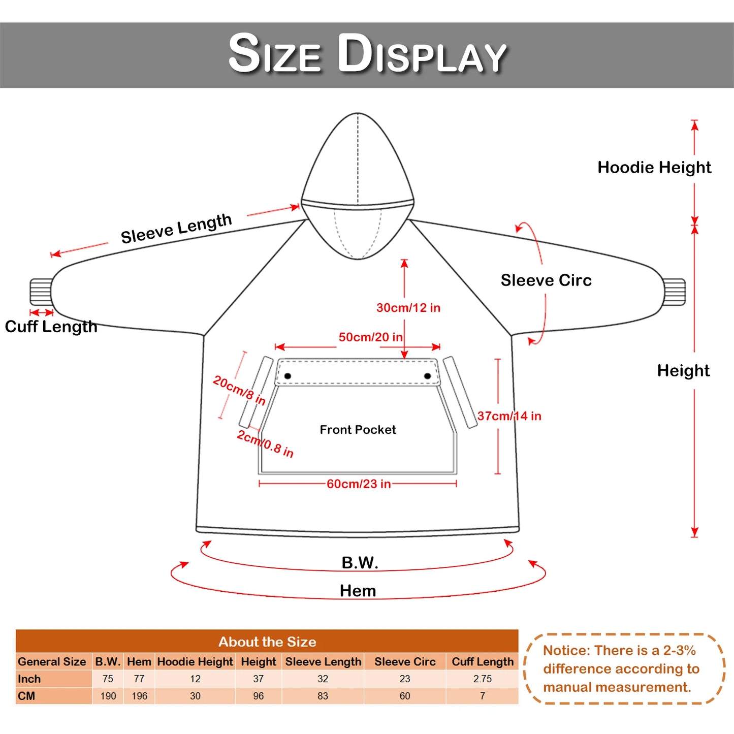 Oversized Wearable Blanket Hoodie with Sleeves | Sherpa Fleece Sweatshirt Warm Plush